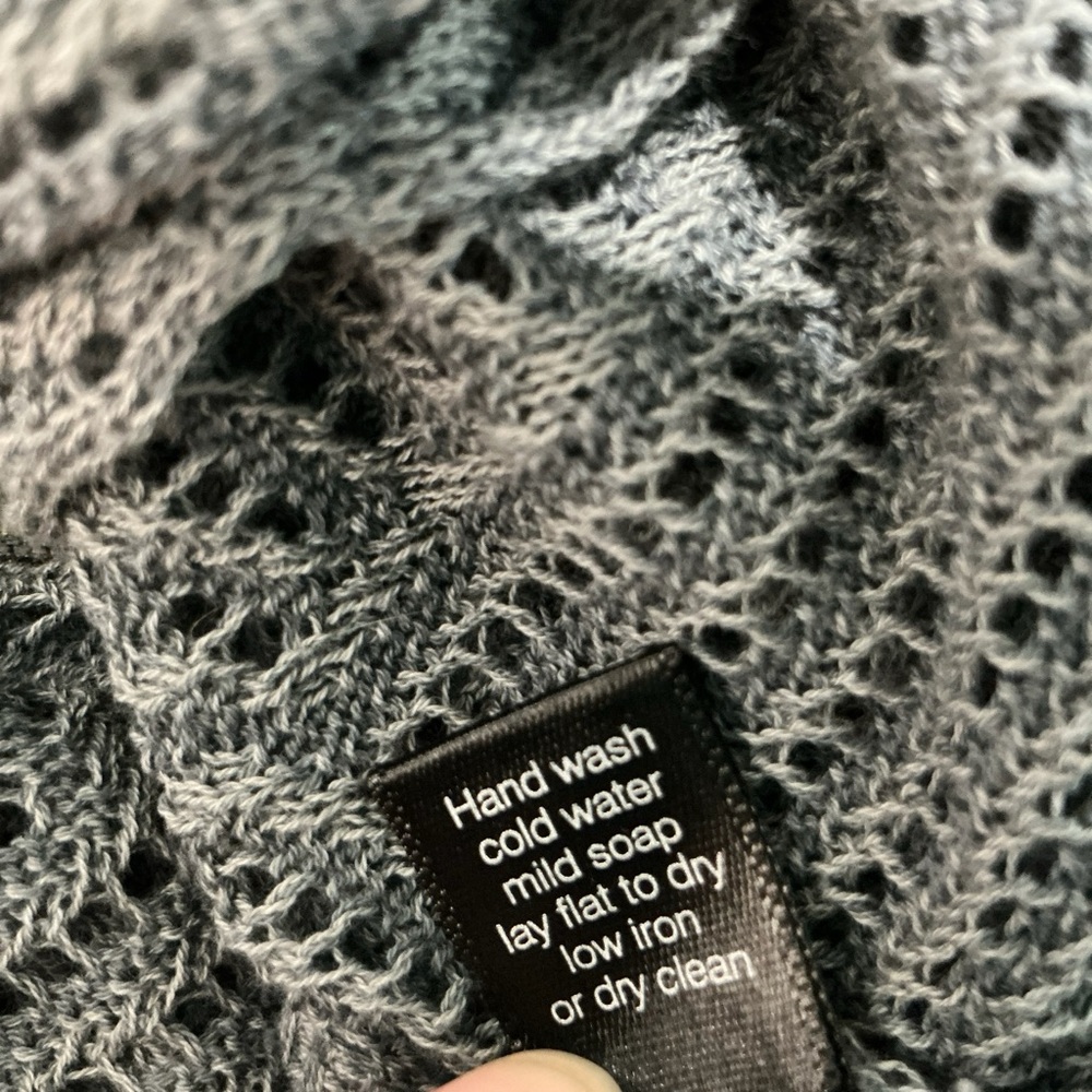 Peruvian Connection Open Knit Front Waterfall Car… - image 4